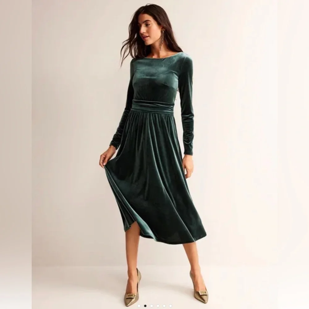 Boden Green Velvet Lois Dress 6
